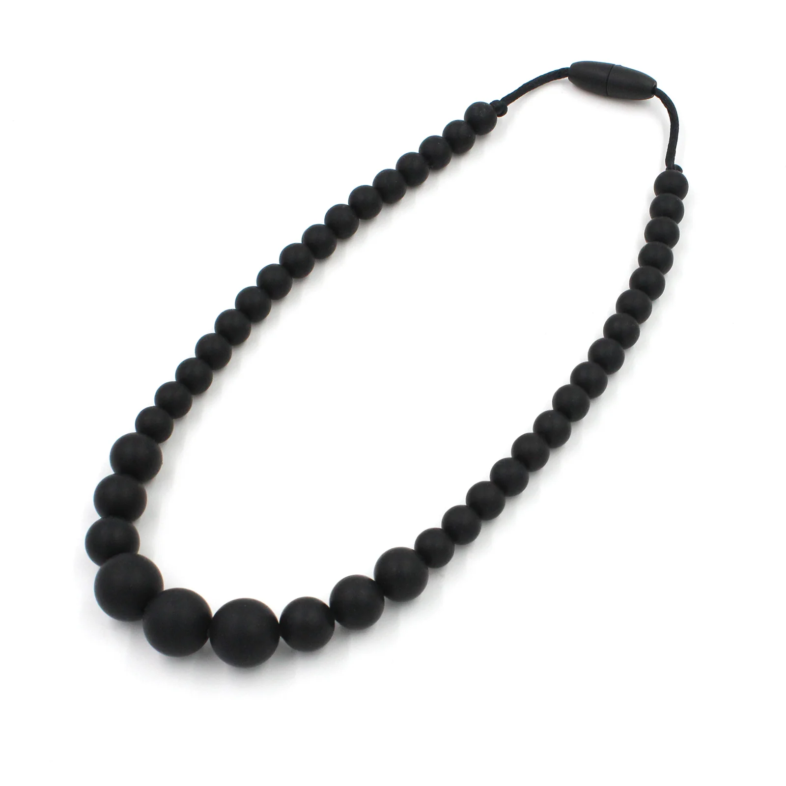 Black Silicon rubber bead necklace - Image 6