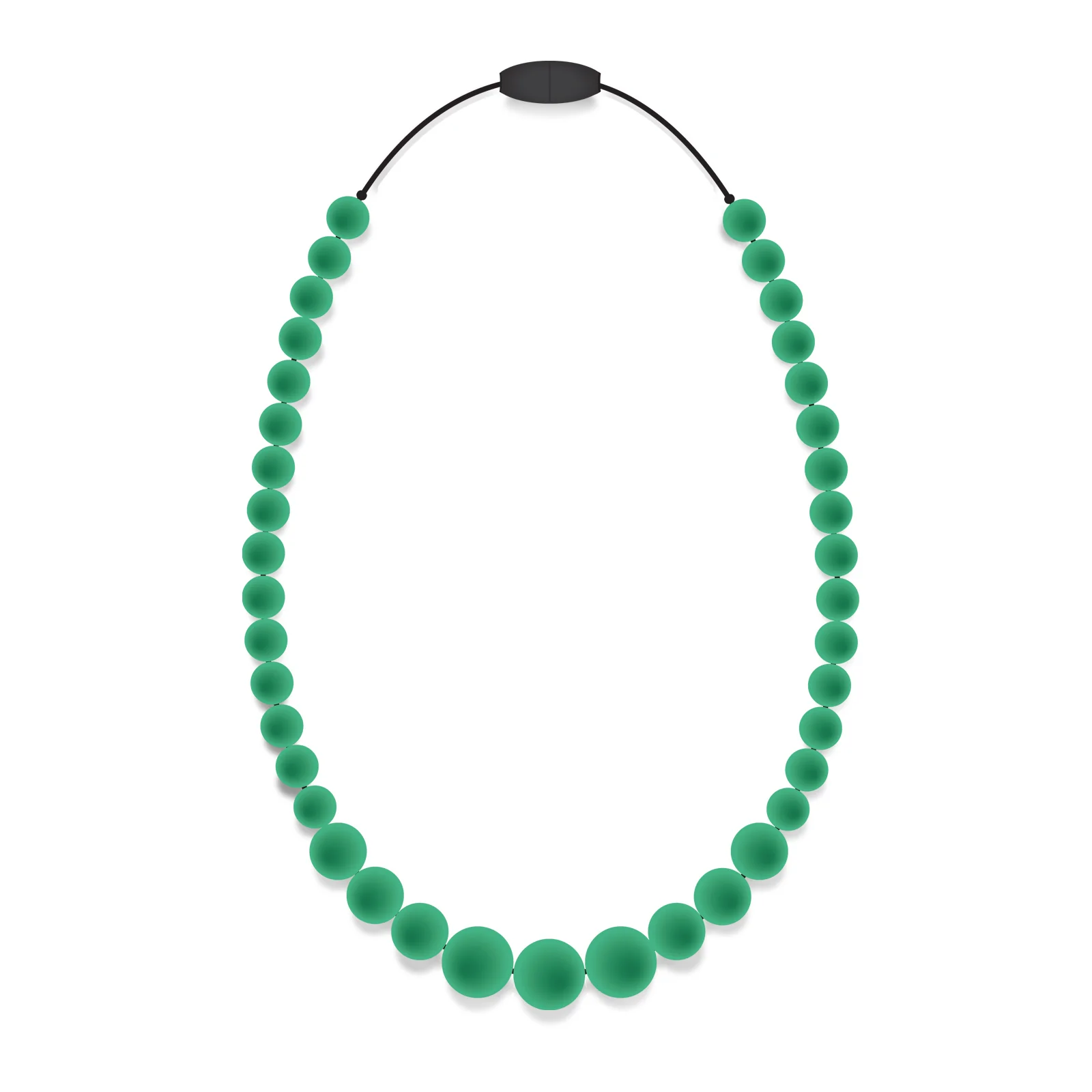 Christmas Green Silicon rubber bead necklace - Image 4