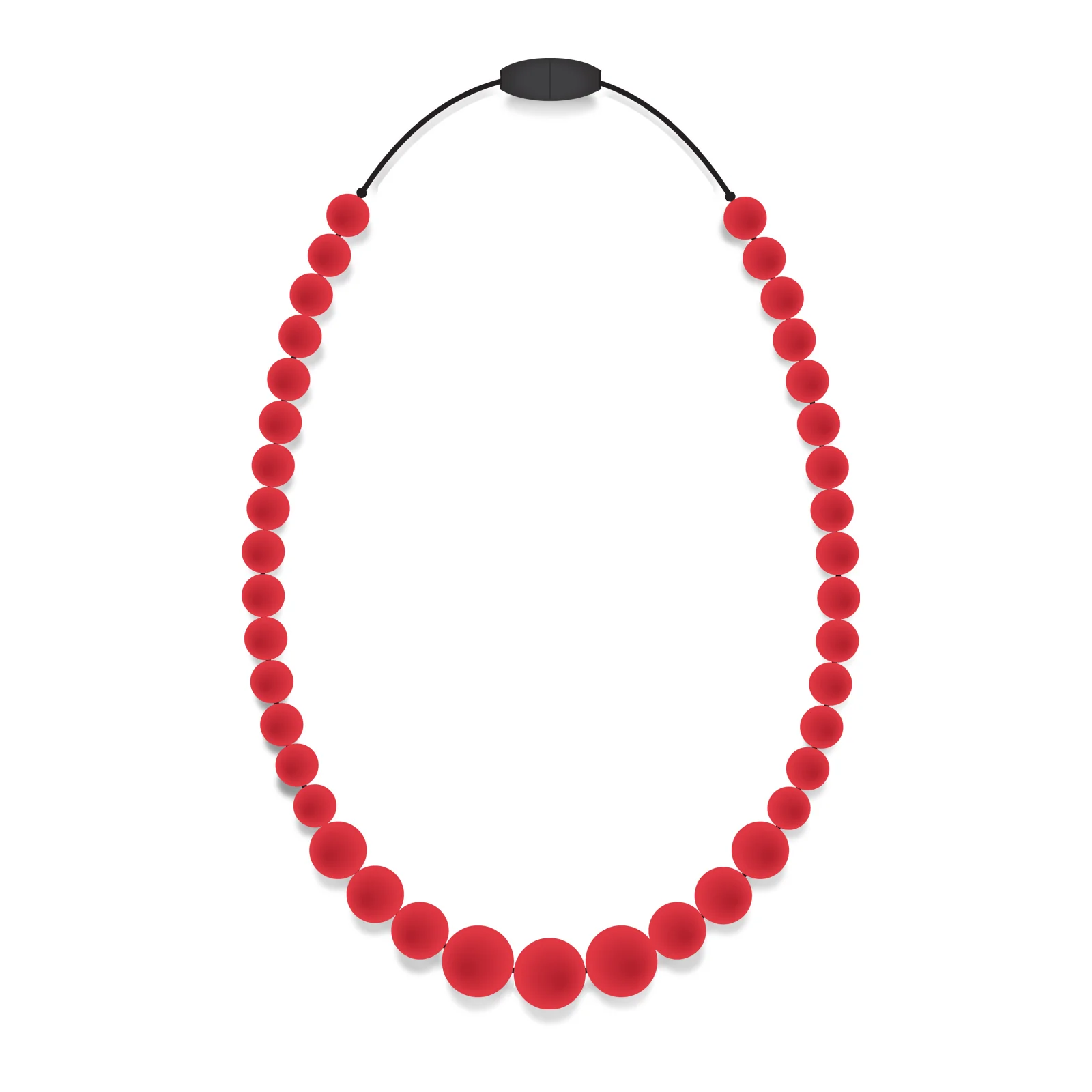Christmas Red Silicon rubber bead necklace - Image 4