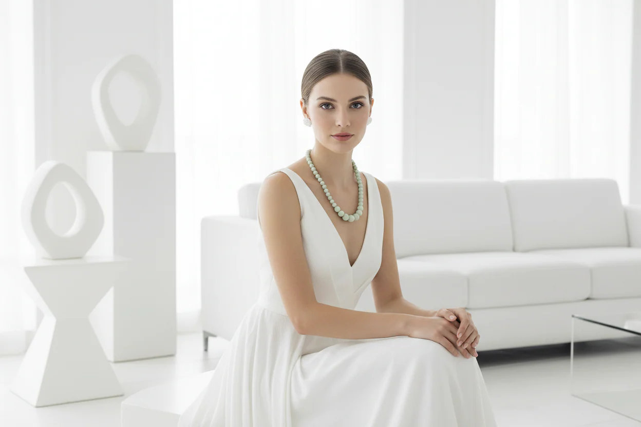 Dove Silicon rubber bead necklace - Image 2