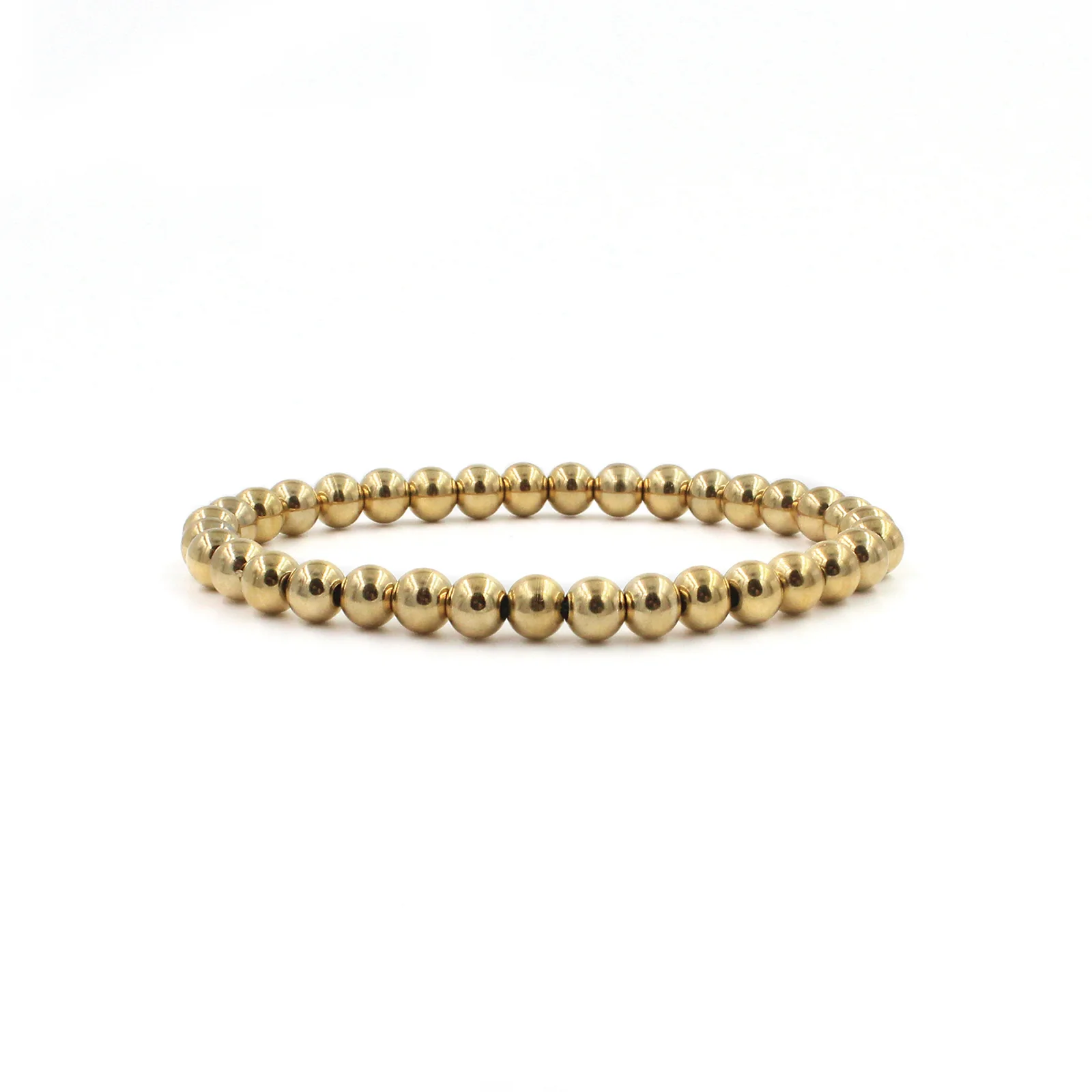 Gold Color Stainless Steel Beaded Bracelets - Image 3