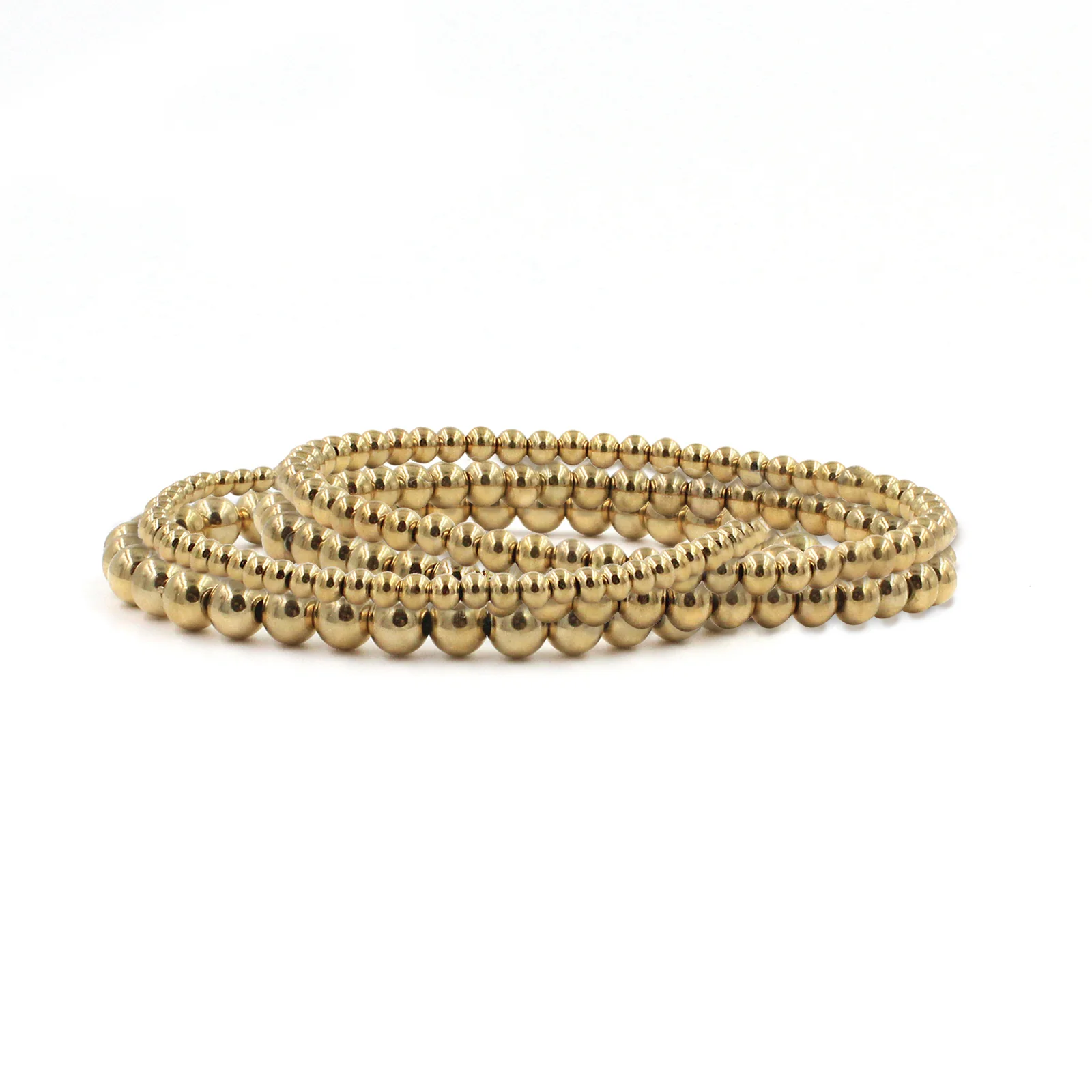 Gold Color Stainless Steel Beaded Bracelets - Image 8