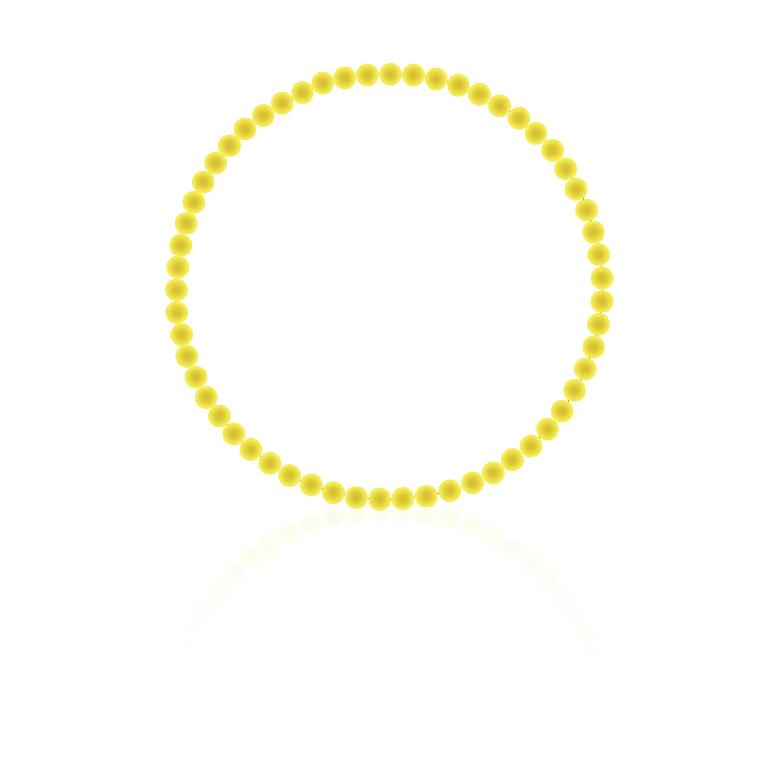 Lemon Yellow Silicon Rubber 3mm Beaded Yoga Bracelet - Image 4