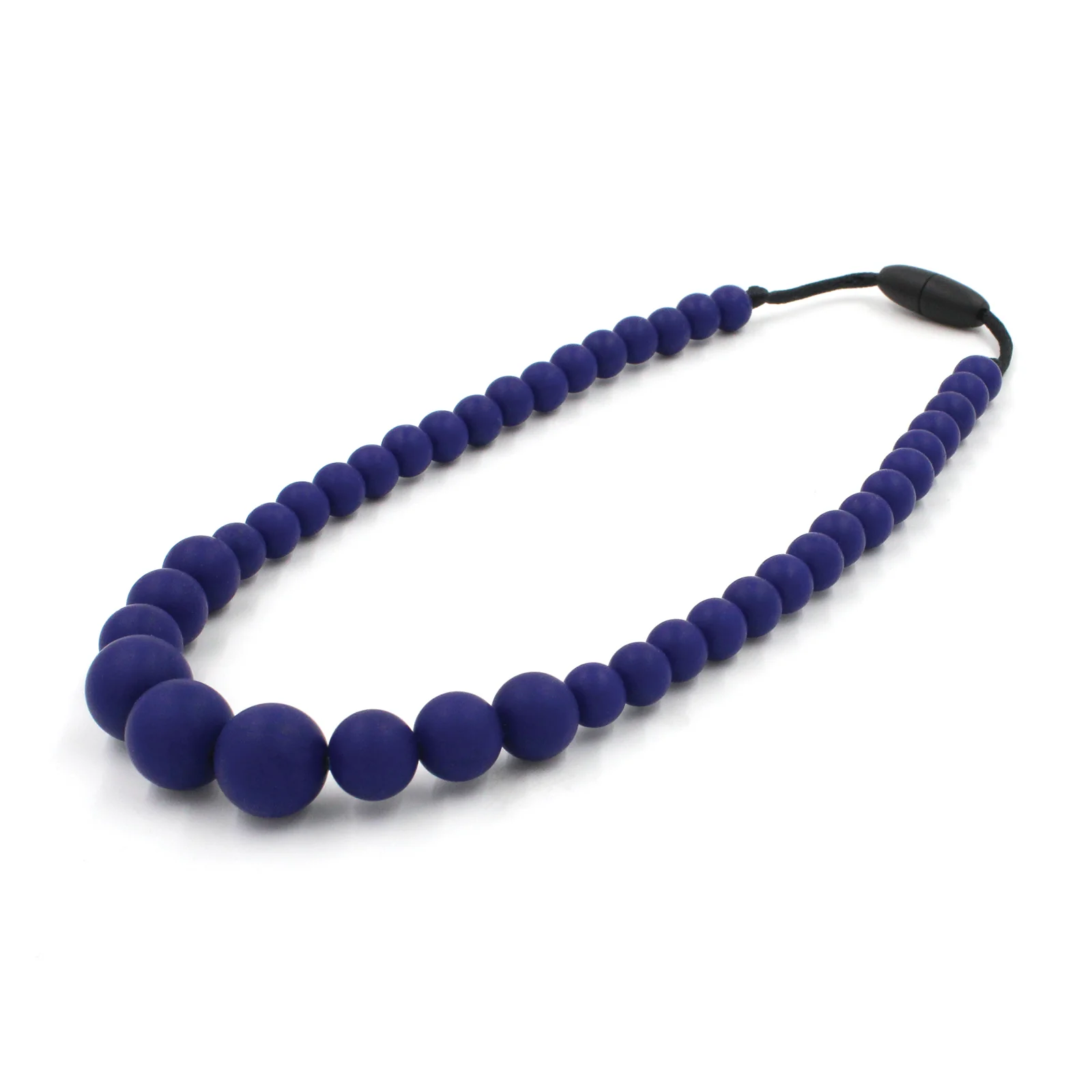 Navy Silicon rubber bead necklace - Image 3