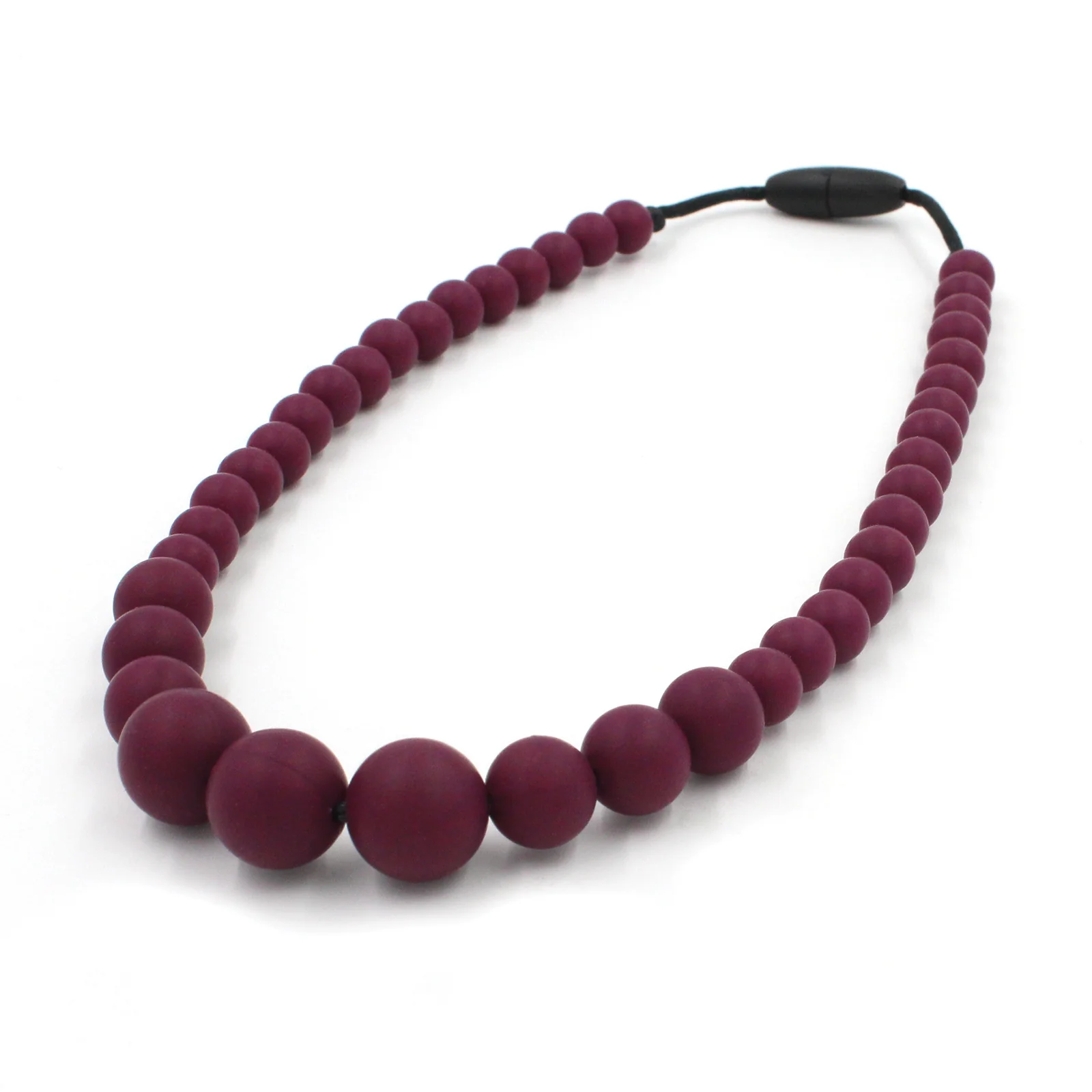Red Wine Silicon rubber bead necklace - Image 3