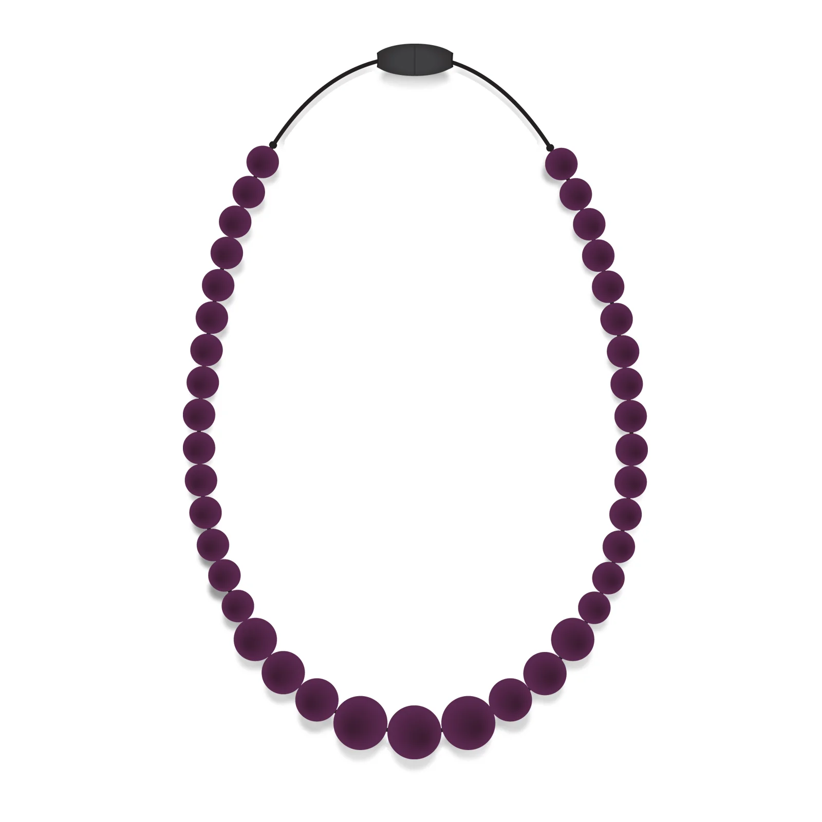 Red Wine Silicon rubber bead necklace - Image 4