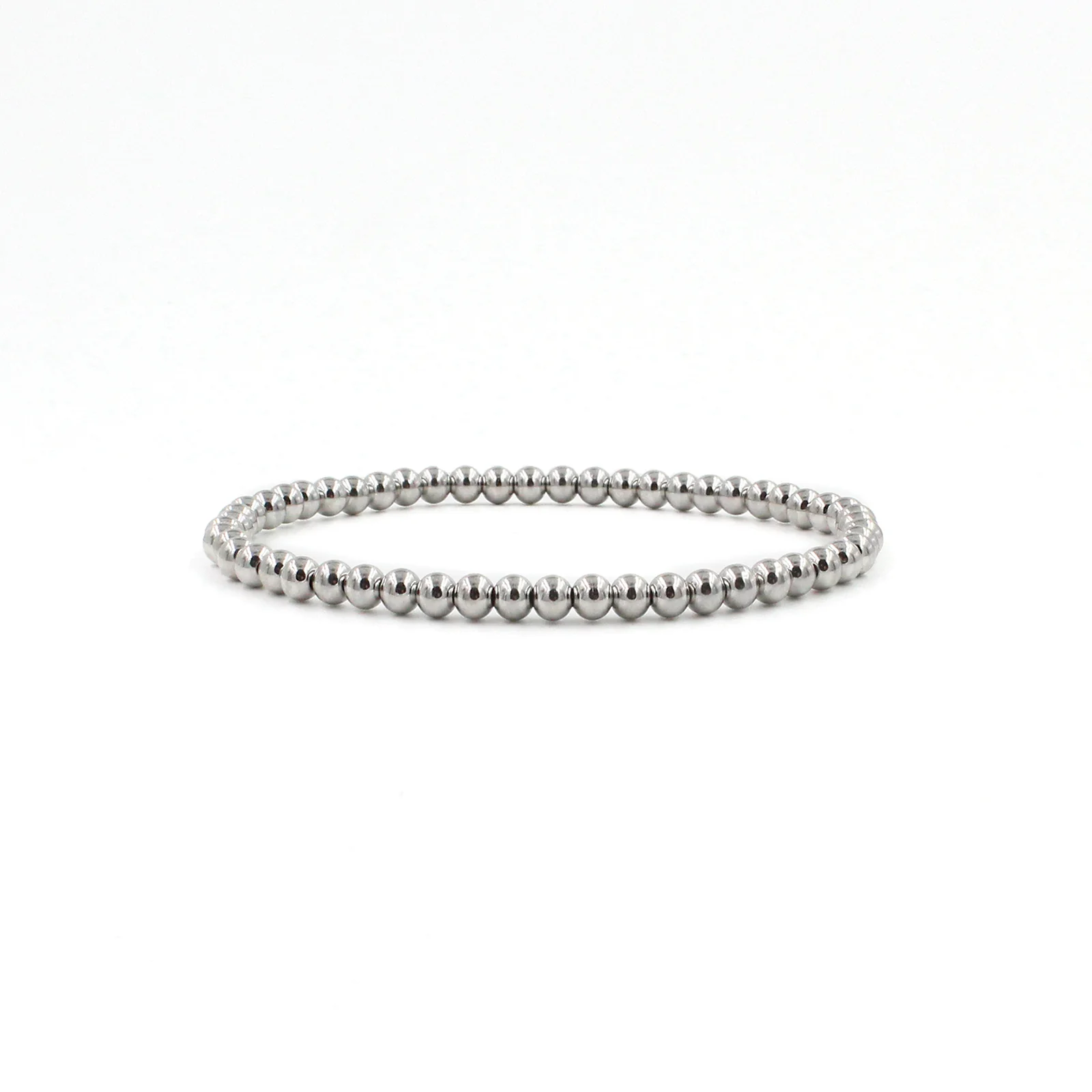 Set of 4 Silver Beaded Bracelets - Image 6